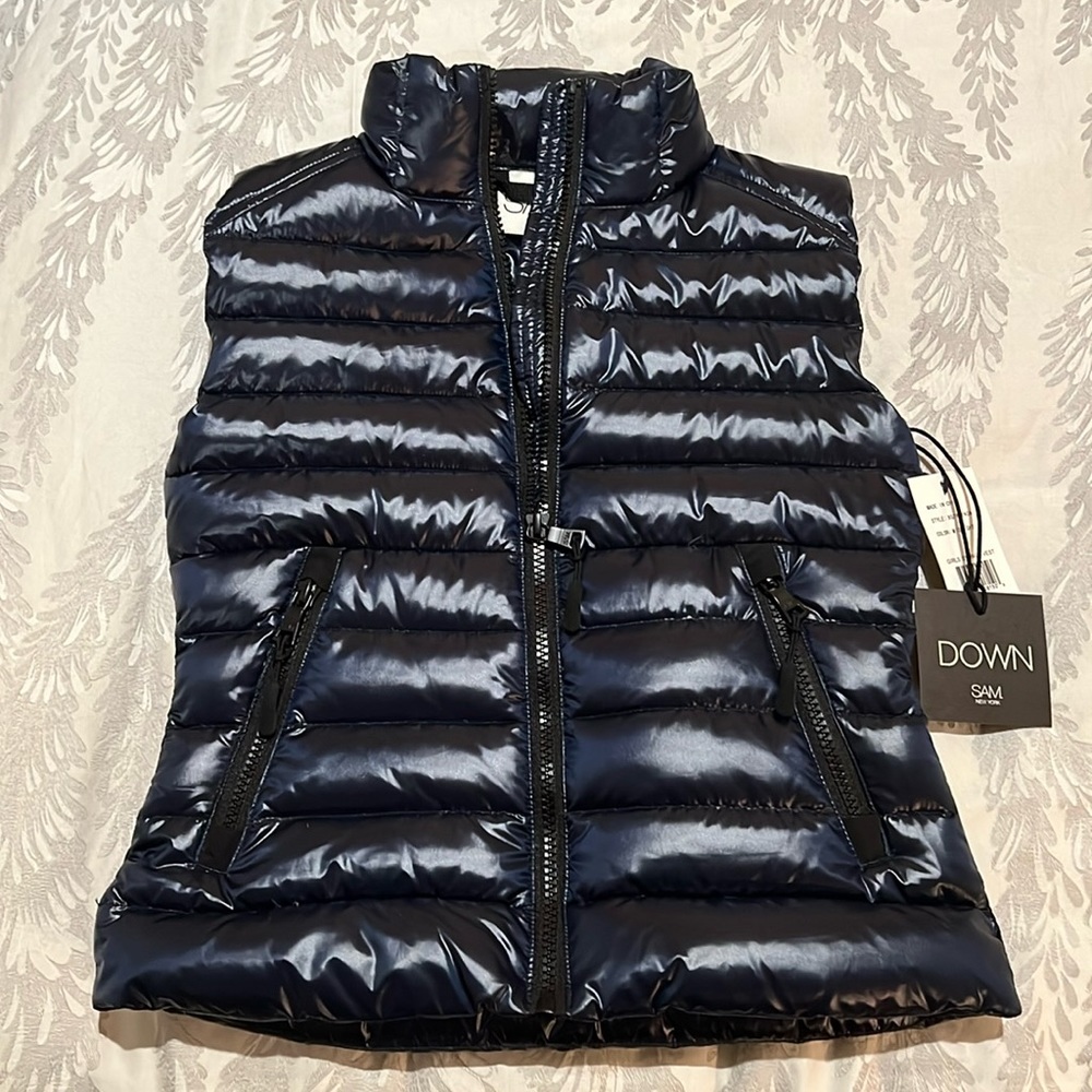 SAM down vest girls size US8 NEW with tags